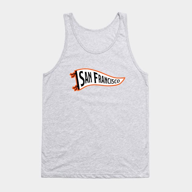 San Francisco Pennant - Orange Tank Top by KFig21